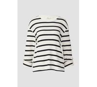 s.Oliver Geringeltes Sweatshirt mit Rippstruktur und Turn-up beige 38