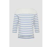 Geringeltes Sweatshirt mit U-Boot-Ausschnitt 38 blau|creme 2168280.55G6.38