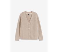 Gerippte Grobstrickjacke mit Glanzeffekt 48/50 (XL)