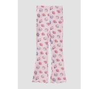 s.Oliver Gerippte Leggings mit Flared Leg und All-Over-Print zartrosa 98