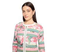 Gerippte Shirtjacke mit 2-Wege-Reißverschluss weiß 48