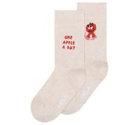 Gerippte Socken Artist Edition 2 Paare | von MELA | Fairtrade & GOTS zertifiziert CREAN MELANGE / ONE APPLE A DAY 43-46