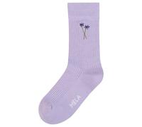 Gerippte Socken Stickerei 1er Pack | von MELA | Fairtrade & GOTS zertifiziert KROKUS / TWIN FLOWER 43-46