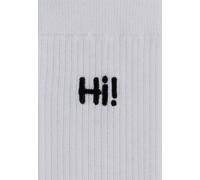 Gerippte Socken Stickerei 1er Pack | von MELA | Fairtrade & GOTS zertifiziert WEISS / HI 39-42