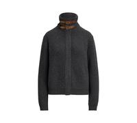 Gerippte Strickjacke aus Kaschmir M Grey