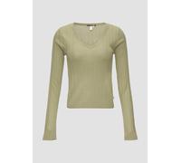 Gerippter Feinstrickpullover aus Viskosemix XL Grün 2147529.7282.XL