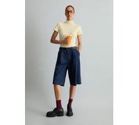 Geripptes Jersey-Top slim gelb L