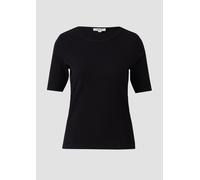 Geripptes Jerseyshirt aus Baumwollstretch 42 schwarz 2170082.9999.42