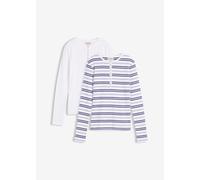 Geripptes Langarmshirt aus Bio-Baumwollmix 40/42 (M)