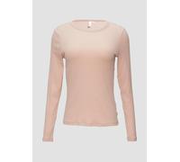 Geripptes Longsleeve im Slim Fit S Rosa 2153300.4056.S
