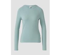 Geripptes Longsleeve im Slim Fit S türkis 2141201.6215.S
