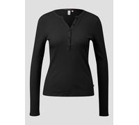 Geripptes Longsleeve S schwarz 2174396.9999.S