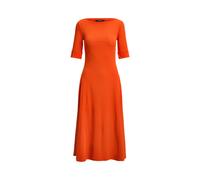 Geripptes Midikleid aus Baumwollstretch XL Orange