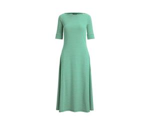 Geripptes Midikleid mit Streifen XS Green