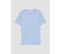 Geripptes Slim-Fit-Shirt aus Viskosemix 134/140 blau 2161691.5327.134_140