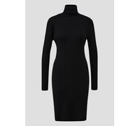 Geripptes Strickkleid M schwarz 2174536.9999.M