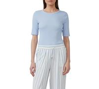 Geripptes T-Shirt im Slim Fit aus Baumwollmix 42 blau 2166438.5083.42