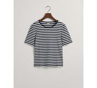 Geripptes T-Shirt mit Streifen Blau M