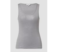 Geripptes Tank-Top mit glitzerndem Coating 32 grau 2172733.9134.32