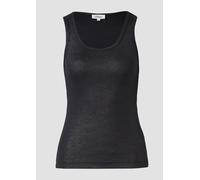 Geripptes Tank-Top mit glitzerndem Coating 38 schwarz 2172733.9999.38