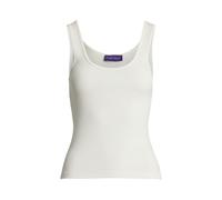 Geripptes Tanktop Ellis mit Baumwolle M White