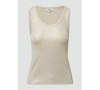 Geripptes Tanktop in Glitzer-Optik 36 Beige 2172287.0805.36