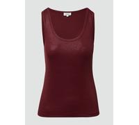Geripptes Tanktop in Glitzer-Optik 44 rot 2172287.3902.44