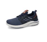 Dockers by Gerli Herren Low-Top Sneaker, Männer Halbschuhe,schnürer,Freizeit,straßenschuhe,Strassenschuhe,Turnschuhe,Navy/braun,44 EU