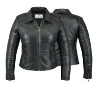 German Wear Damen Lammnappa Lederjacke - Premium weiches echtes Leder, trendiges schwarzes Design, stylische & bequeme Oberbekleidung