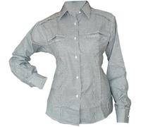 German Wear Damen Trachtenbluse Bluse für Trachten Lederhose Trachtenmode karo, Grün, 2XL/44