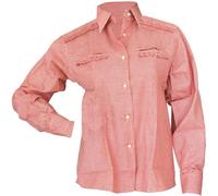 German Wear Damen Trachtenbluse Bluse für Trachten Lederhose Trachtenmode karo, Rot, XS/34