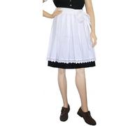German Wear Dirndlschürze Trachtenschürze für Mini und Midi Dirndl dirndel Weiß, Größe:50-52