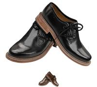 German Wear Haferlschuhe mit Ledersohle Trachtenschuhe Schuhplattler Tanz Schuhe, 43, Schwarz