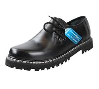 German Wear Haferlschuhe Trachtenschuhe aus Glattleder, Original-Handmachart, Schuhgröße:43;Farbe:Schwarz