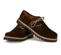 German Wear Haferlschuhe Trachtenschuhe Trachten Schuhe Echtleder Wildleder Dunkelbraun, Schuhgröße:46