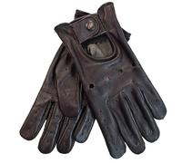 German Wear, Herren Driving Autofahrer-Handschuhe Lederhandschuhe (Dunkelbraun, 8=M)