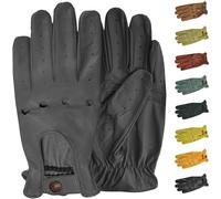 German Wear, Herren Driving Autofahrer-Handschuhe Lederhandschuhe, Größe:8=M, Farbe:Grau