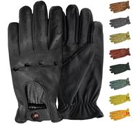 German Wear, Herren Driving Autofahrer-Handschuhe Lederhandschuhe, Größe:9=L, Farbe:Schwarz