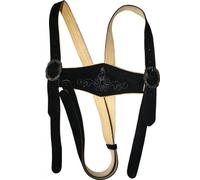 German Wear Hosenträger Trachten Lederhosen Klassische Hosenträger Trachtenmode H-Träger (Schwarz)