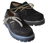 German Wear Kinder Jungen Mädchen Haferlschuhe Trachtenschuhe Wildleder, Farbe:Dunkelbraun, Größe:36