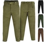 German Wear Lange Jagd- und Trachtenlederhose aus Büffelleder - Robuste Nubuckleder-Hose mit Reißverschluss am Bein für Jäger und Outdoor-Aktivitäten - Jagdgrün - 64