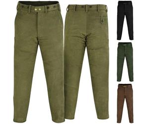 German Wear Lange Jagd- und Trachtenlederhose aus Büffelleder - Robuste Nubuckleder-Hose mit Reißverschluss am Bein für Jäger und Outdoor-Aktivitäten - Jagdgrün - 54