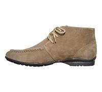 German Wear Leder Desert Boots Stiefeletten Schnürschuhe Wildleder Schuhe Blau, Beige, Braun & Schwarz 42 EU Beige