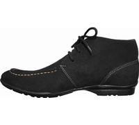 German Wear Leder Desert Boots Stiefeletten Schnürschuhe Wildleder Schuhe Blau, Beige, Braun & Schwarz 44 EU Schwarz