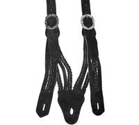 German Wear Trachten Lederhosen Klassische Hosenträger Trachtenmode V-Träger, Schwarz