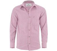 German Wear Trachtenhemd Trachtenmode aus Baumwolle für Trachten Lederhose ROSA, Hemdgröße:2XL