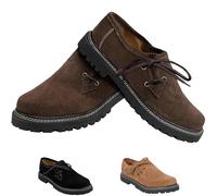 German Wear Trachtenschuhe Haferlschuhe Original rahmengenäht handeingestochen Dunkelbraun - 46