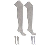German Wear LANGE Trachtensocken Trachtenstrümpfe Zopf Socken 70cm, Größe:41-43, Meliert