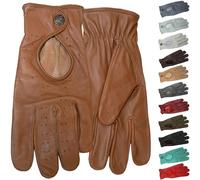 German Wear Unisex Driving Autofahrer-Handschuhe Lederhandschuhe (Karamell, 8=M)
