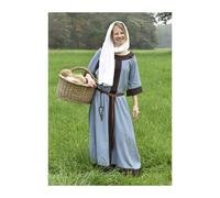 Germanisches Kleid Gudrun Blaugrau/Braun Größe XL